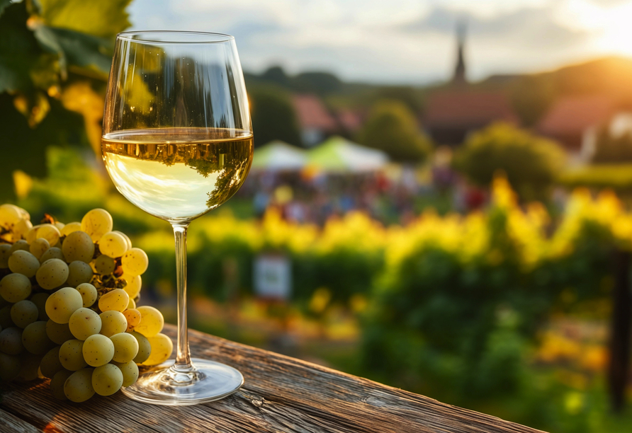 Probieren Sie den bekannten Moselwein.