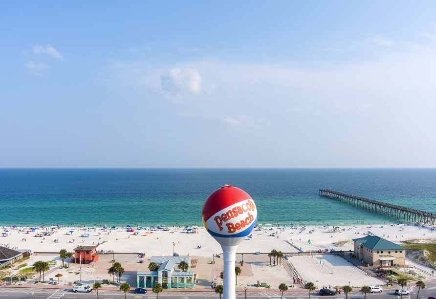 Je nach Anreise steht ein Strandbesuch in Pensacola im äußersten Nordwesten Floridas auf dem Programm.
