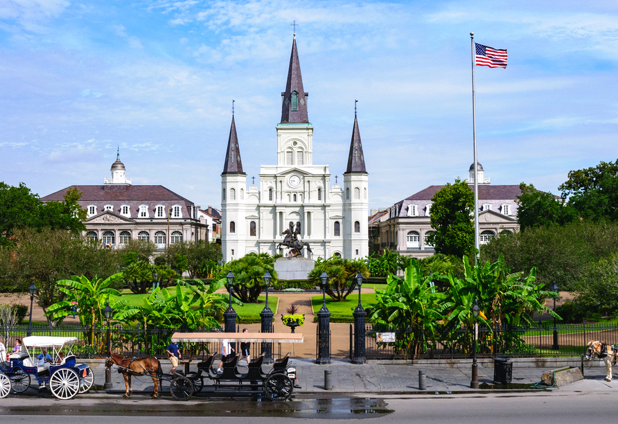 Blick auf den Jackson Square in New Orleans