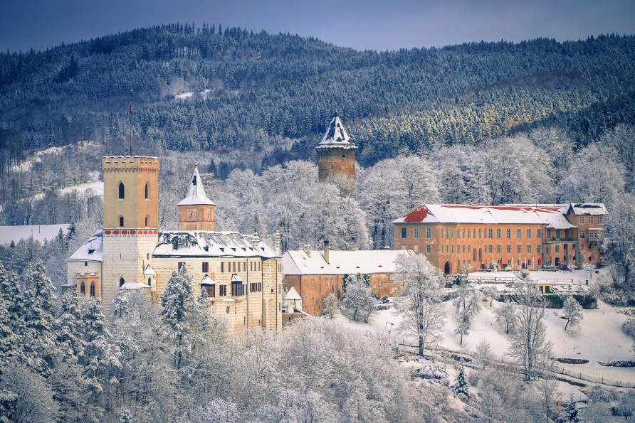Die eindrucksvolle Burg Rosenberg ist auch im Winter einen Besuch wert!