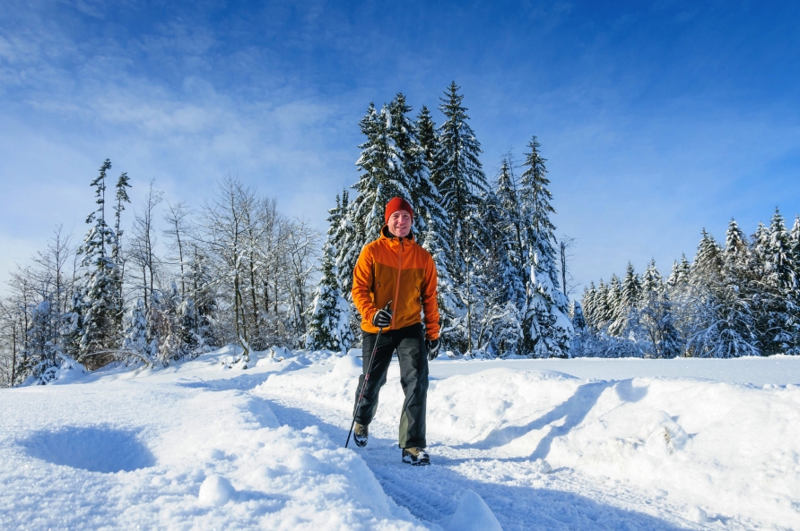 Unternehmen Sie eine Wanderung und genießen Sie die Ruhe der winterlichen Landschaft.