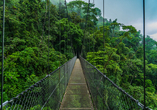 In Costa Rica laden zahlreiche Hängeseilbrücken ein, die dichten Dschungel zu durchqueren.