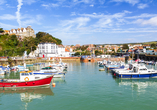 Neben Rye sehen Sie das ehemalige Fischerdorf Folkestone.