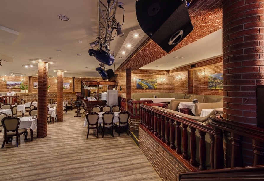 Das einladende Restaurant des Hotels.