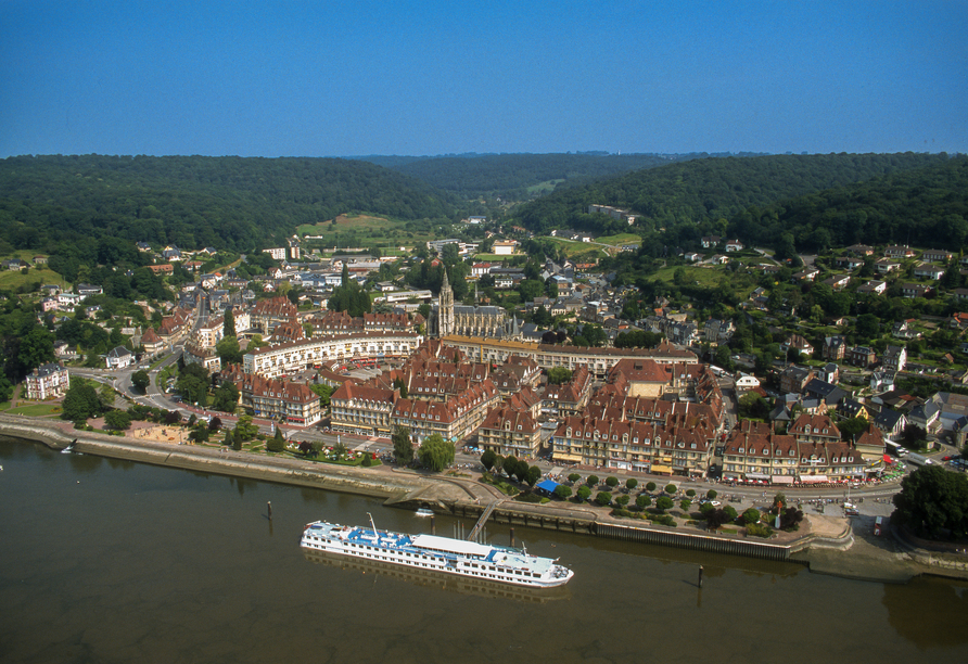 Blick auf Caudebec-en-Caux