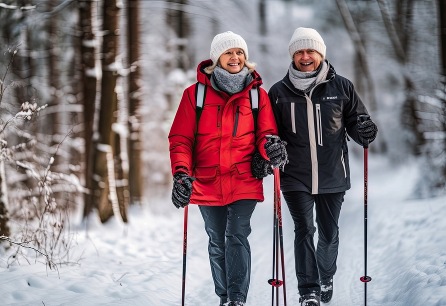 Gemeinsam die winterliche Stille genießen – in Ihrem Urlaub haben Sie ausreichend Zeit für Erholung.