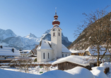 Ihr idyllischer Urlaubsort Lofer in winterlicher Kulisse.