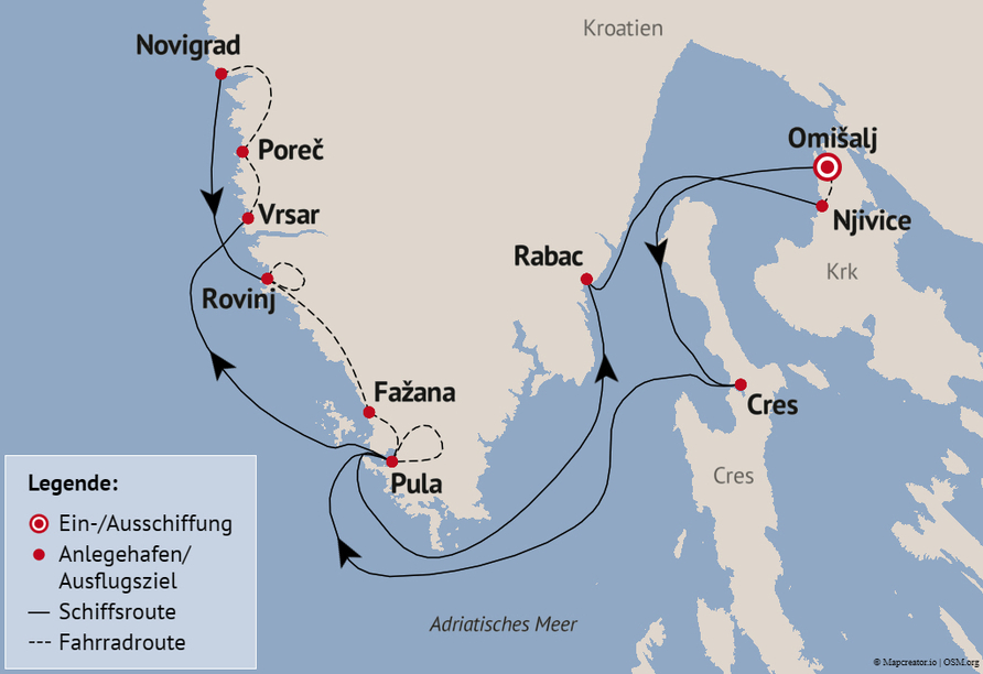 Ihre Reiseroute