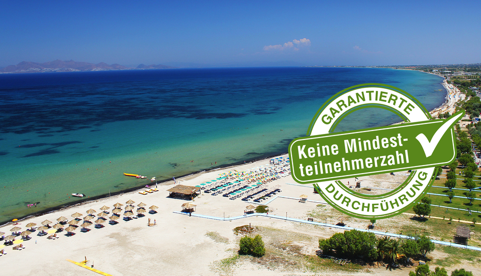 Am traumhaften, feinsandigen Strand von Tigaki erwartet Sie Ihr Urlaubshotel.