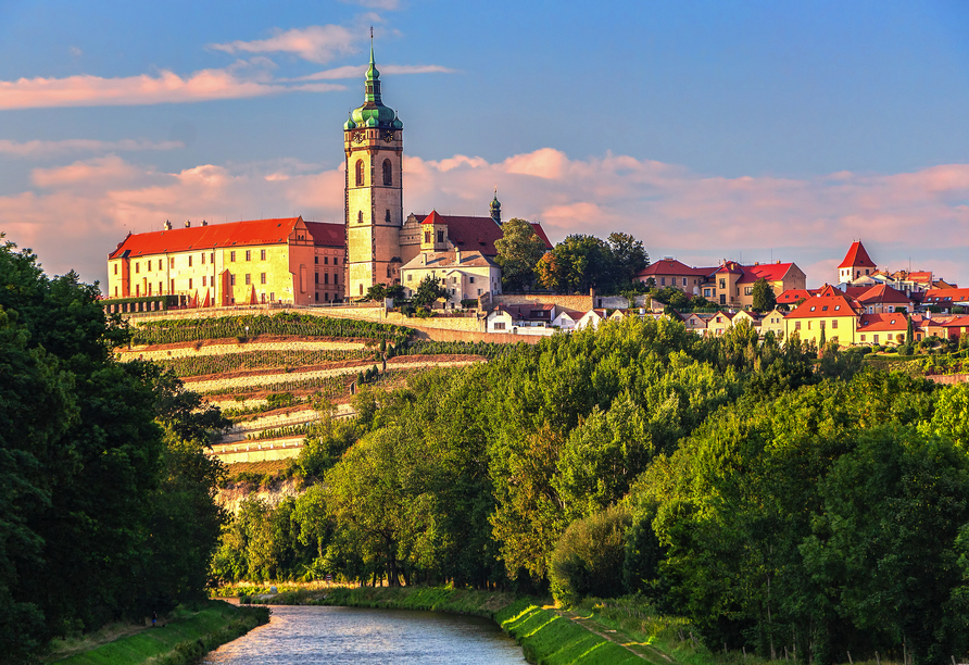 Das geschichtsträchtige Melnik ist die ehemalige Königsstadt an der Elbe und bewahrt eine mehr als tausendjährige Tradition.