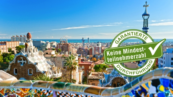 Freuen Sie sich auf einen unvergesslichen Traumurlaub mit einmaligen Eindrücken wie zum Beispiel dem Park Güell in Barcelona, den Sie optional besuchen können.