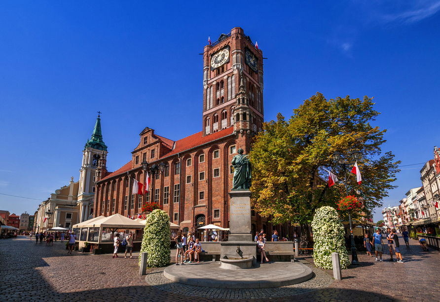 Das Rathaus ist eine wichtige Sehenswürdigkeit in Torun.