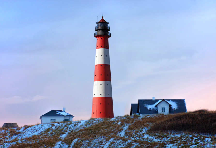 Der Leuchtturm am Ellenbogen zählt zu den bekanntesten Wahrzeichen der Insel.