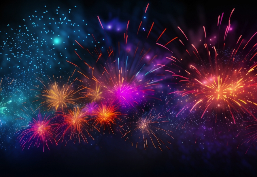 Ein funkelndes Feuerwerk sorgt für unvergessliche Silvestermomente.