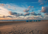 Nordseestrand bei Egmond aan Zee am Abend