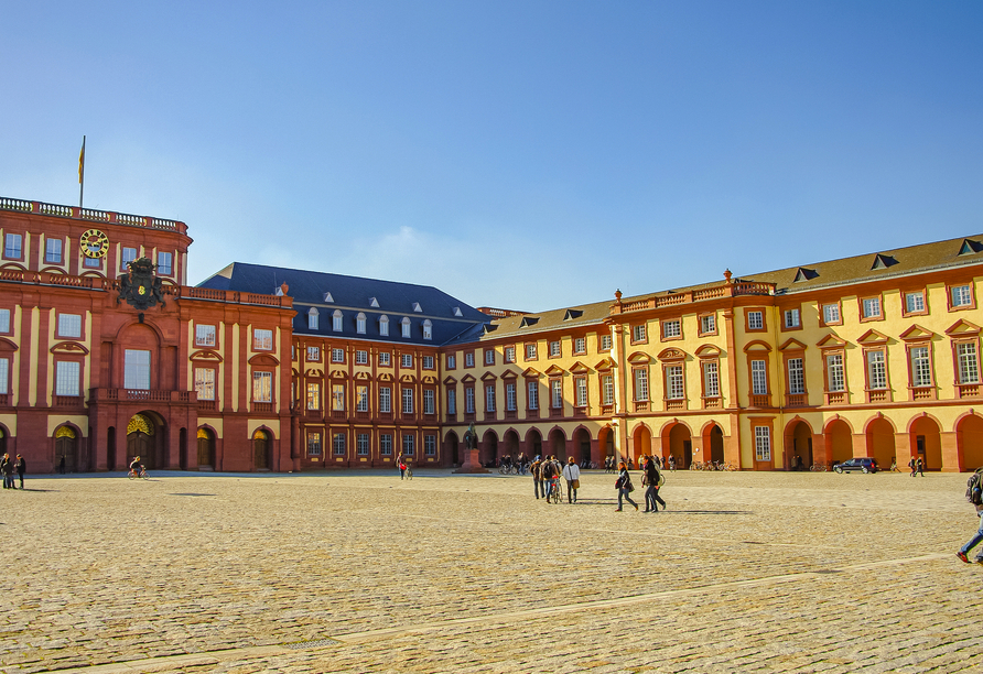 Die Universität Mannheim befindet sich im beeindruckenden Barockschloss – ein kultureller Höhepunkt der Stadt.