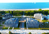 Ihr Hotel liegt direkt am Sandstrand der Ostsee.