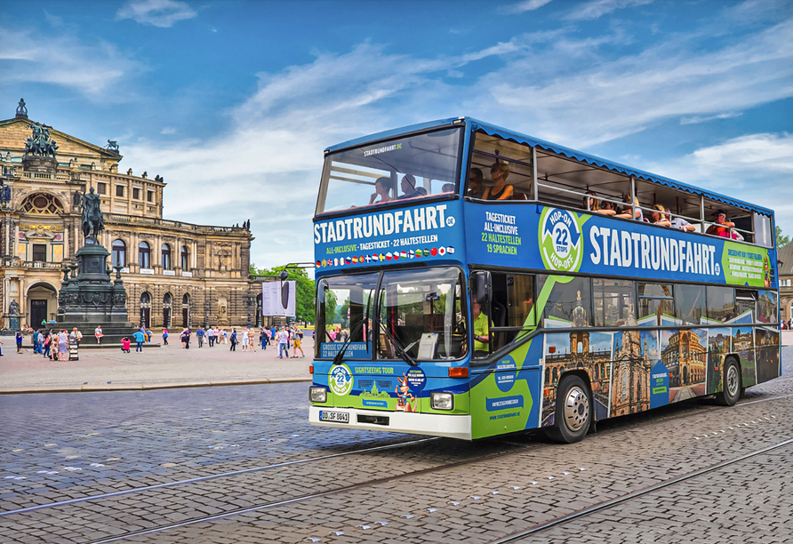 Erkunden Sie die Stadt Dresden bei einer Stadtrundfahrt.