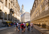 Erkunden Sie Dresdens Altstadt mit dem Fürstenzug.