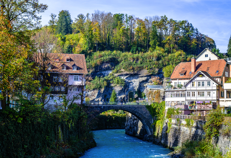 Besuchen Sie die malerische Altstadt von Feldkirch in Österreich.