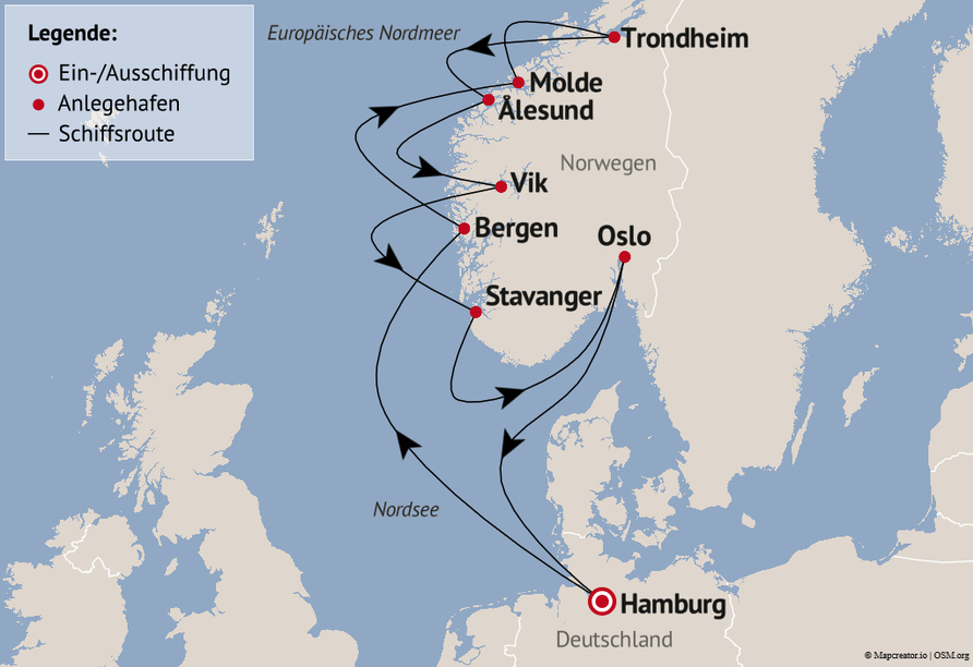 Ihre Reiseroute