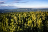 Blick zum Schneeberg im Fichtelgebirge