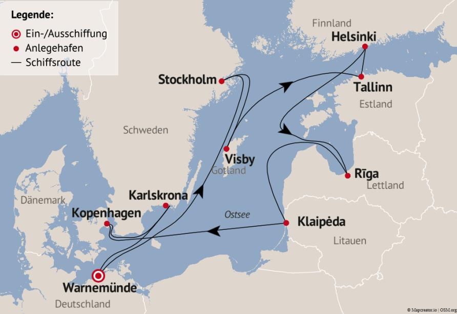 Ihre Reiseroute