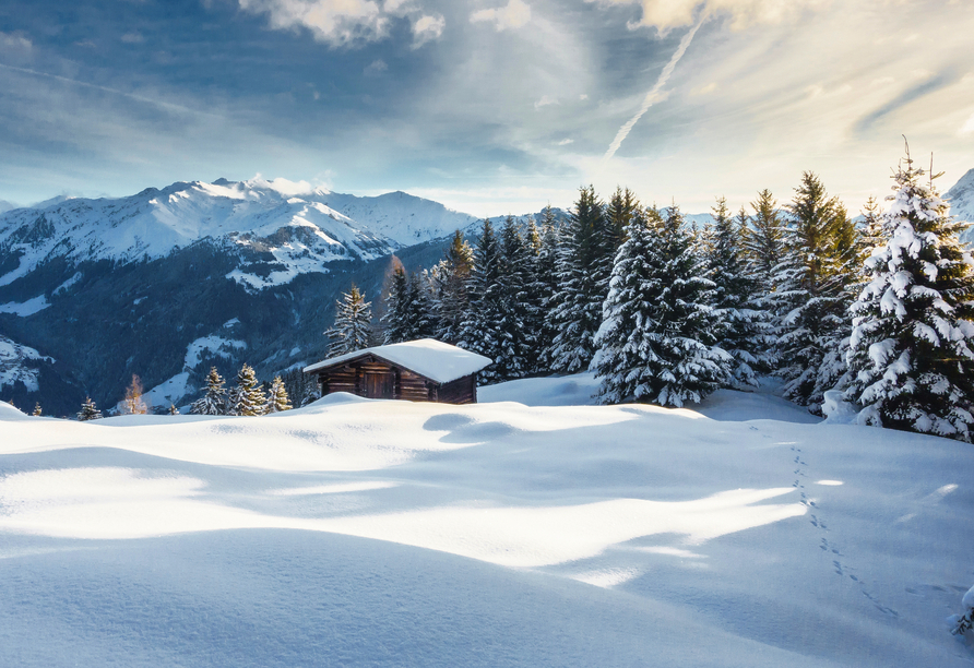 Winterliche Pfade laden zu ausgiebigen Spaziergängen ein.