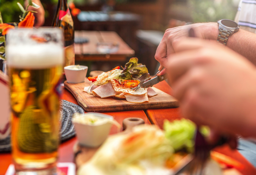 Eine zünftige bayerische Brotzeit darf bei Ihrem Besuch in Oberfranken nicht fehlen!