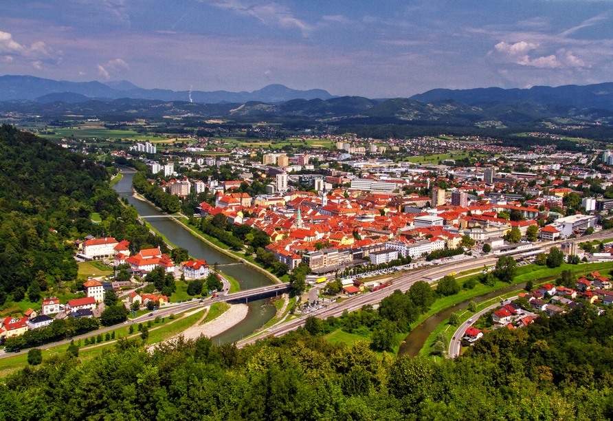 Blick über die Fürstenstadt Celje