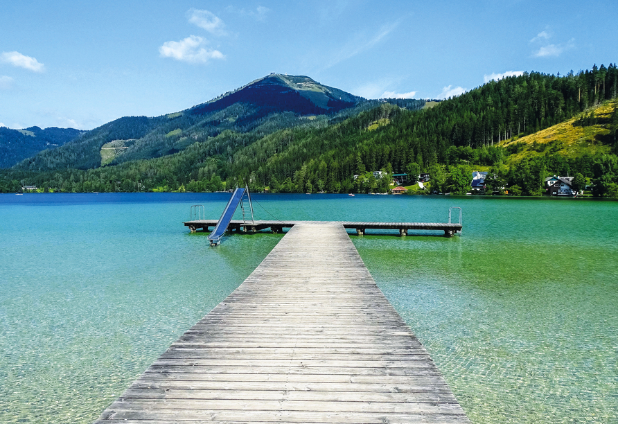 Genießen Sie an heißen Sommertagen ein erfrischendes Bad im kristallklaren Erlaufsee.