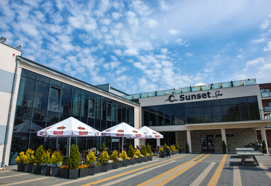 Außenansicht vom Hotel Sunset Spa