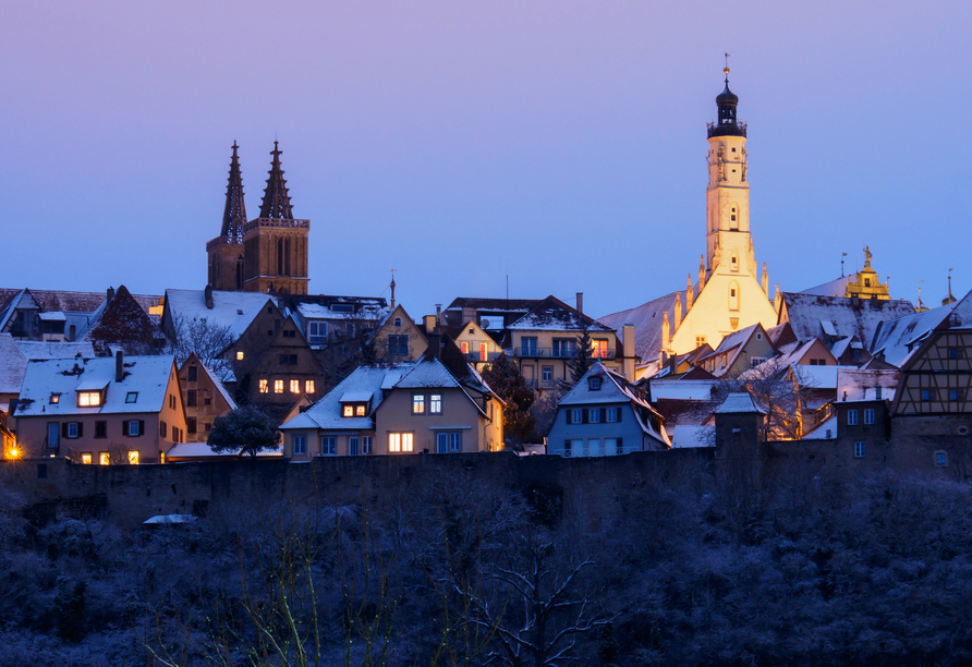 Rothenburg ob der Tauber in winterlicher Pracht