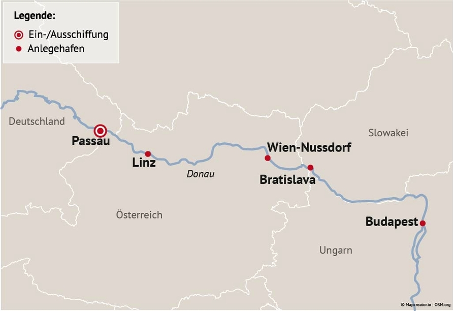 Ihre Reiseroute an Bord von VistaMilla