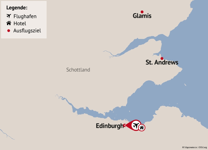Reisezielkarte