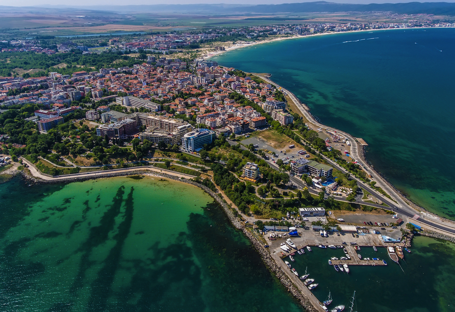 Luftaufnahme des Hotels Sol Marina Palace