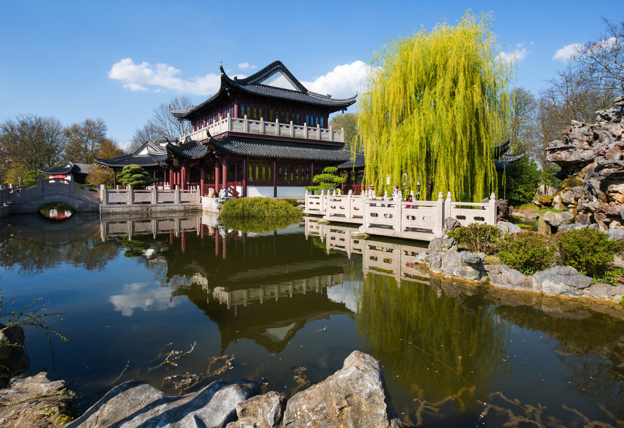 Lassen Sie sich vom Chinesischen Garten im Luisenpark verzaubern.