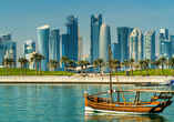 Freuen Sie sich auf eine Fahrt mit einem traditionellen arabischen Dhows in Doha.