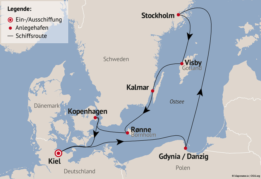 Ihre Reiseroute