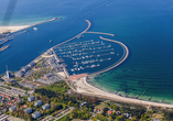Ihr Abreiseort Warnemünde ist bereits beeindruckend anzusehen.