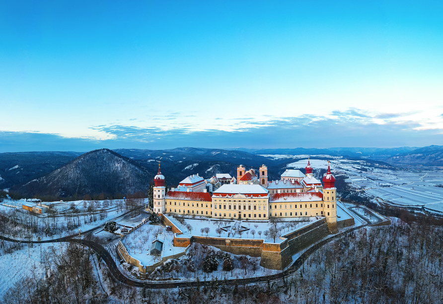 Das Stift Göttweig in der Wachau ist auch im Winter ein besonderes Ausflugsziel.
