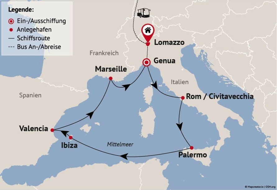 Ihre Reiseroute
