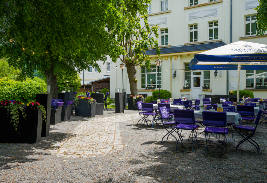 Von Mai bis Oktober öffnet der Biergarten seine Pforten.