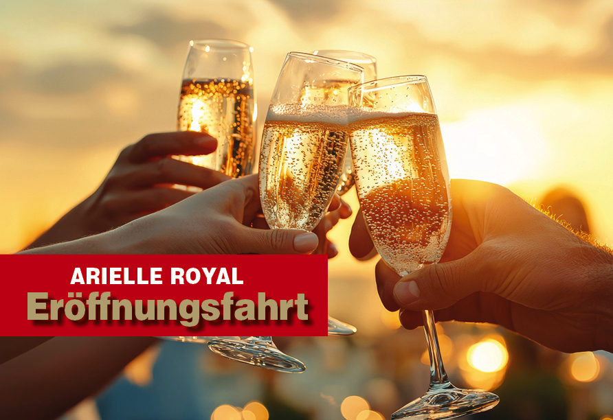 Kommen Sie an Bord zur Eröffnungsfahrt der ARIELLE ROYAL mit feierlicher Namensgebung!