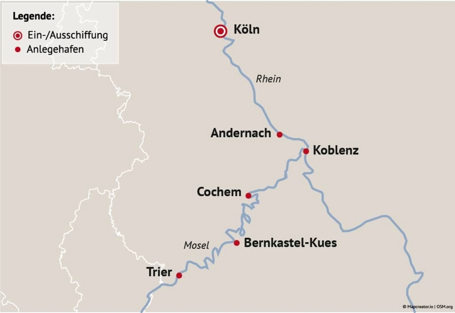 Ihre Reiseroute