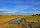 Die weitläufige Marschlandschaft in Schleswig-Holstein (Hattstedtermarsch)