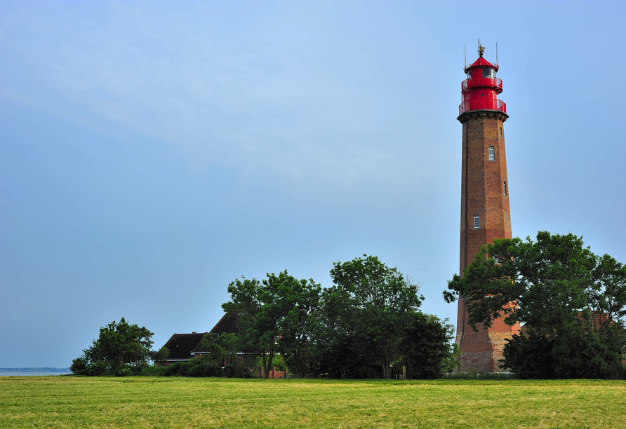 Der Fluegger Leuchtturm ist ein tolles Fotomotiv für Ihr Urlaubsalbum.