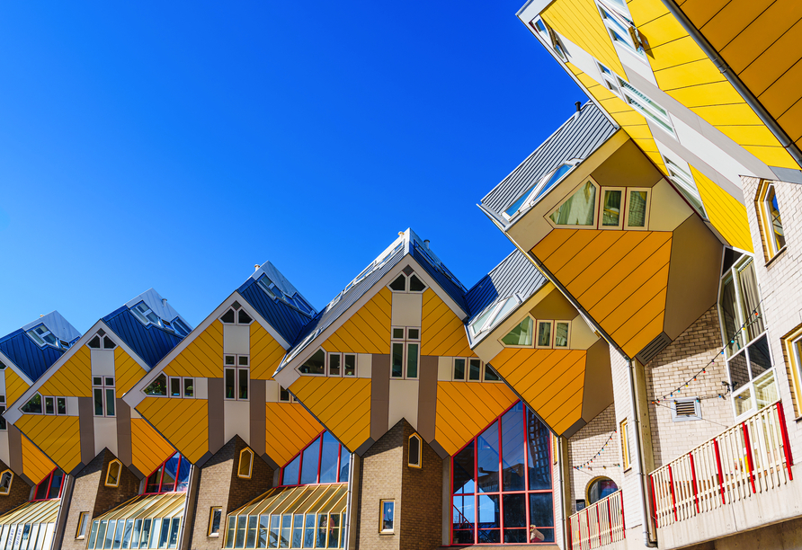 Die Kubushäuser in Würfelform sind faszinierend anzuschauen und begeistern Architekturliebhaber.