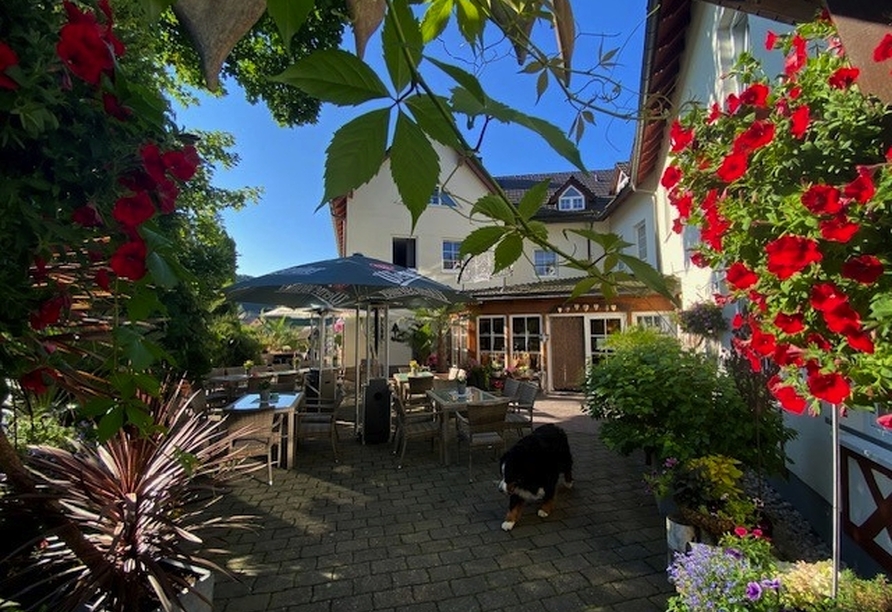 Auf der Terrasse können Sie Sonne tanken und Ihre Sorgen hinter sich lassen.
