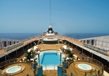 Das Sonnendeck an Bord der MSC Musica